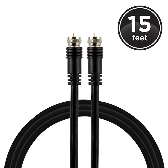 Utilitech 15-ft Rg6 Black Coaxial Cable