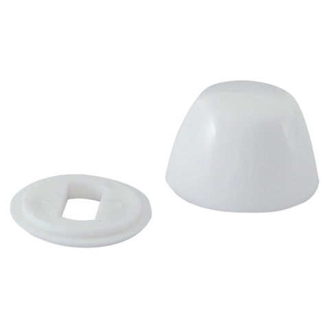 Eastman Toilet Bowl Bolt Cap - Round with Washer - Pair