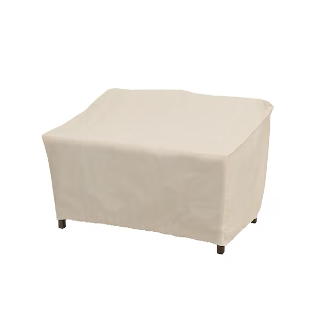 Selecciones de estilo Funda para muebles de jardín Loveseat de poliéster color canela