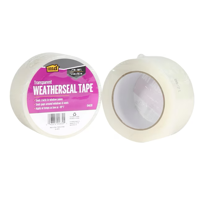 M-D 100-ft x 2-in x 1/8-in Clear Polyethylene Window Tape Weatherstrip