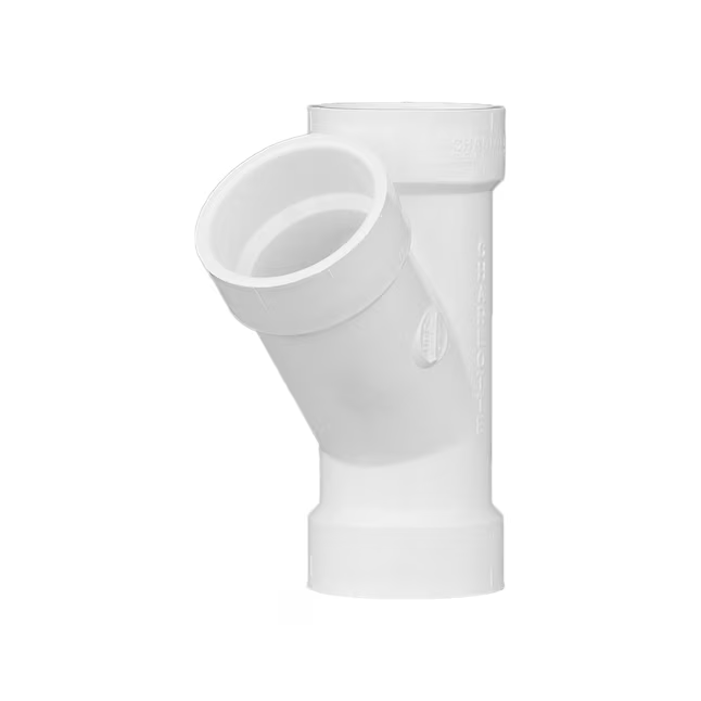 Charlotte Pipe 3-in x 3-in x 3-in PVC DWV Hub Wye Fitting for Non-Potable Water - NSF Safety Listed