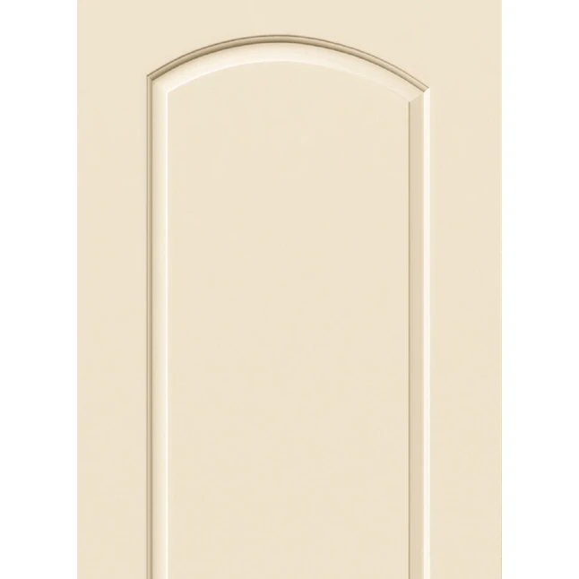 RELIABILT Continental Puerta de losa compuesta moldeada con núcleo hueco y parte superior redonda blanca de 2 paneles de 24 x 80 pulgadas