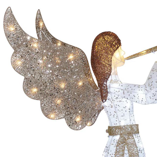 Holiday Living 5-ft LED Angel with Horn Decoration