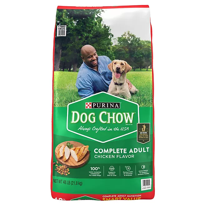 Purina Dog Chow Complete Adult Trockenfutter für Hunde, Hühnergeschmack, 48 lbs.