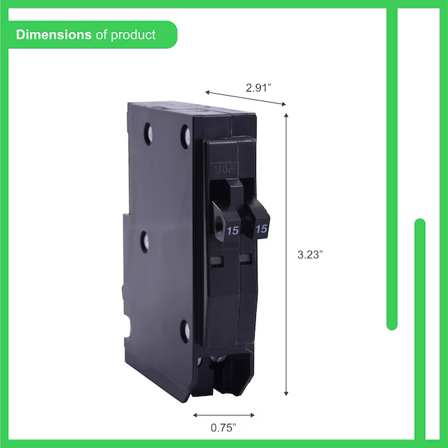 Square D QO 20-amp/20-amp 1-Pole Tandem Circuit Breaker