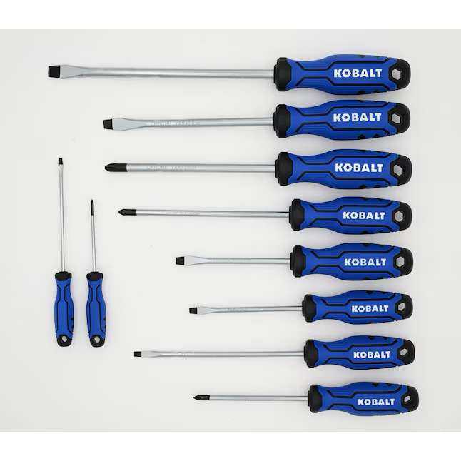 Kobalt 10-Piece Plastic Handle Magnetic Assorted Screwdriver Set