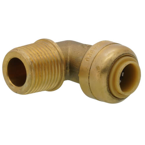 SharkBite 1/4 in. (3/8 in. OD) x 3/8 in. MNPT Brass Push Dishwasher Elbow