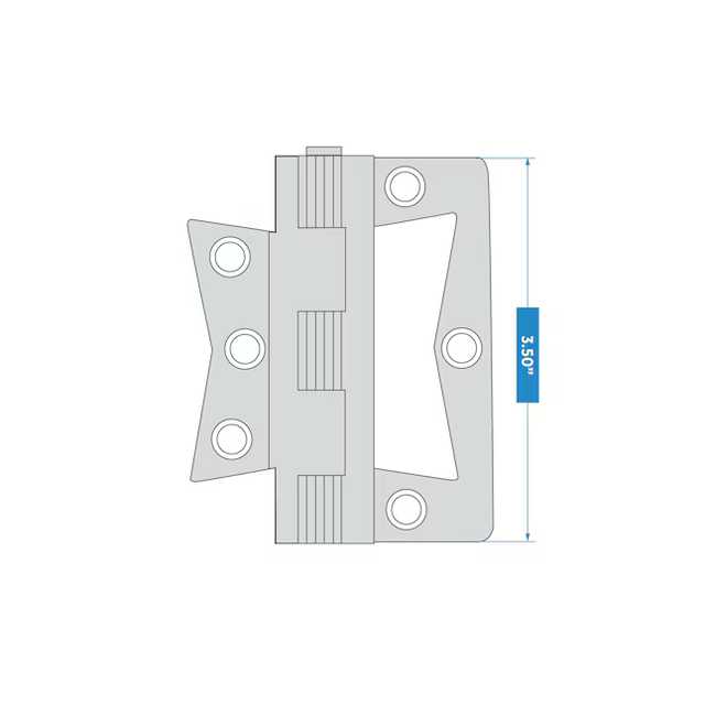 Bisagra para puerta plegable sin embutir de níquel satinado de 3,5 pulgadas RELIABILT (paquete de 2)