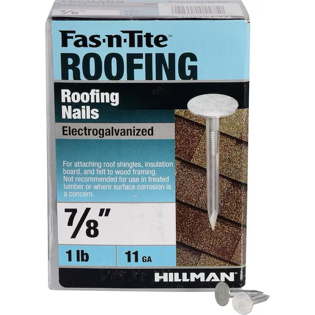 Fas-n-Tite 7/8-in Smooth Electro-Galvanized Roofing Nails