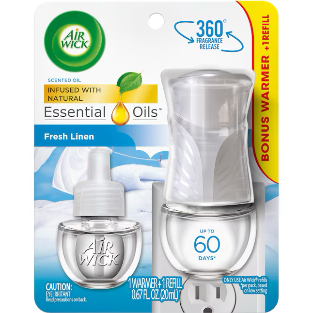 Dispensador/recambio de ambientador de lino fresco Air Wick de 0,67 onzas líquidas