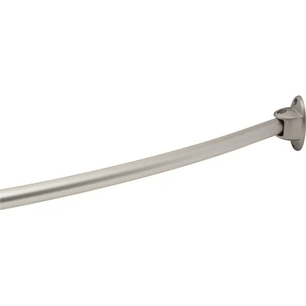 Seasons 60 in. Satin Nickel Aluminum Curved Shower Rod