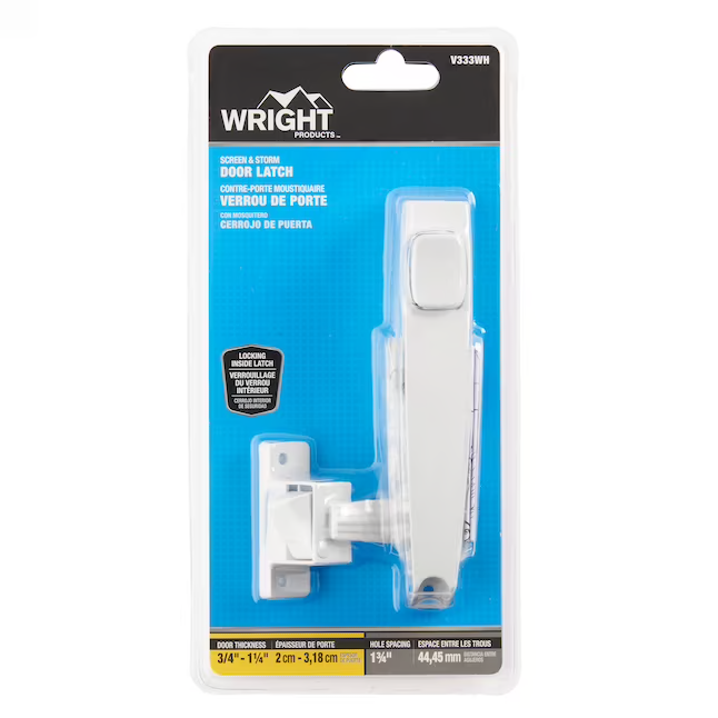 WRIGHT PRODUCTS Juego de herrajes para manija de puerta de tormenta/pantalla de metal fundido a presión blanca ajustable de 1,8 pulgadas