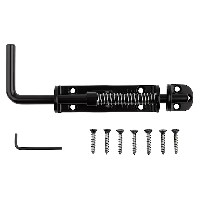 Pestillo de puerta negro de 10-1/2 pulgadas de National Hardware