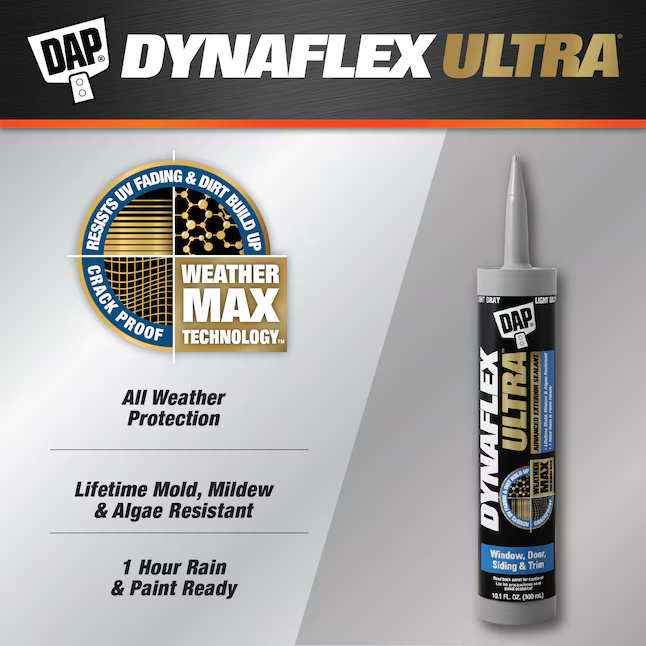 Masilla de látex para pintar gris claro Dynaflex Ultra DAP de 10,1 oz