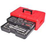 CRAFTSMAN Juego de herramientas mecánicas estándar (SAE) y métricas de cromo pulido de 256 piezas con estuche rígido