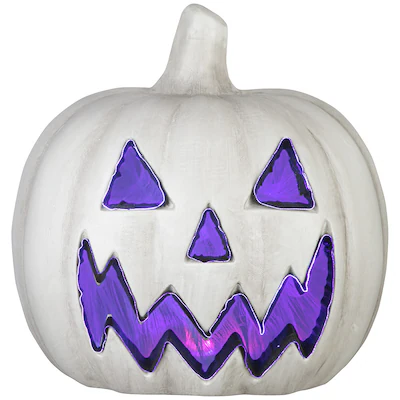 Haunted Living 20-in LED White Jack-o-Lantern Pumpkin Decoration