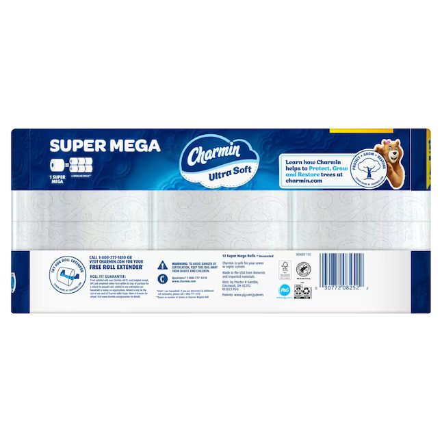 Charmin Ultra Soft Super Mega 12er-Pack 2-lagiges Toilettenpapier