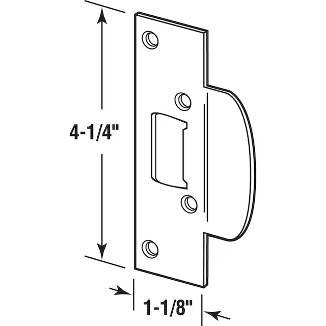 RELIABILT 1-1/8-in W x 4/5-in L Satin Door