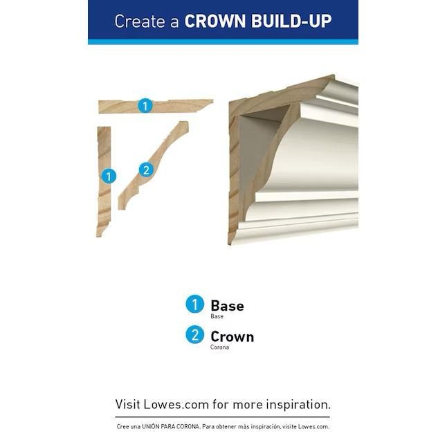 RELIABILT 4-1/8-in x 12-ft Primed MDF 326 Crown Moulding