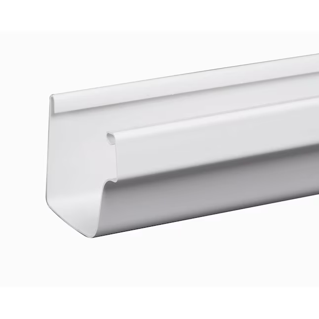 Canaleta estilo K blanca Amerimax de 4,5 x 120 pulgadas