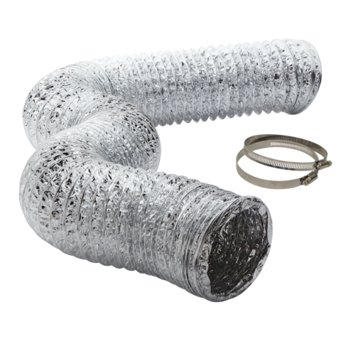 Tubo Secadora Universal Manguera Flexible De Ventilación De Aluminio Tubo  Salida Aire Conducto De Aire Para Baño, Kitchen Campana Con 2 Abrazaderas  De