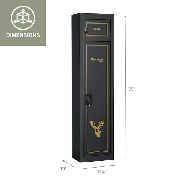 American Furniture Classics Gun security collection 5-Gun Keyed Gun Cabinet