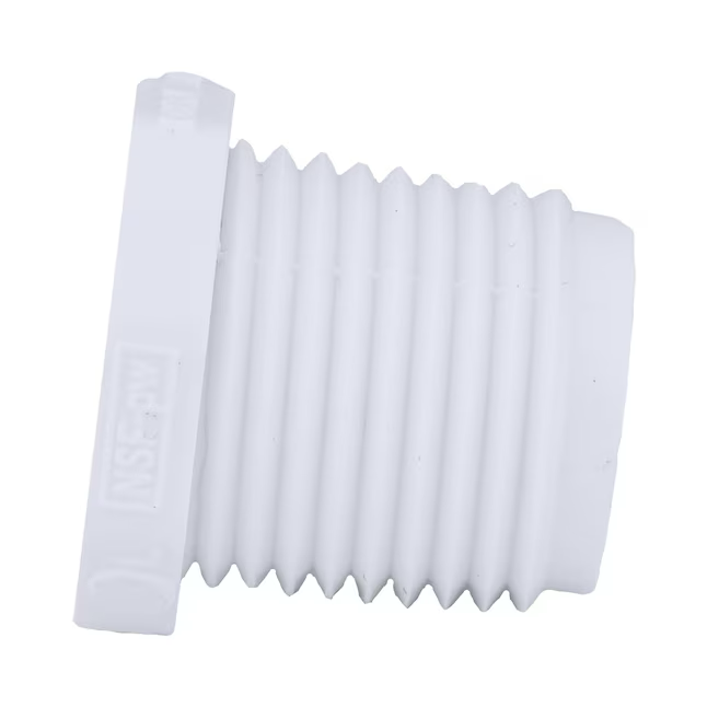 Pipa Charlotte blanca de 2 pulgadas. Tapón de PVC cédula 40 para aplicaciones de presión