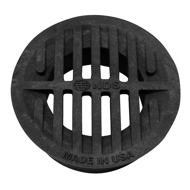 NDS 4 in. Round Drainage Grates for Pipes and Fittings 1-1/2-in L x 4-1/2-in W x 3-in or 4-in dia Grate (Black)