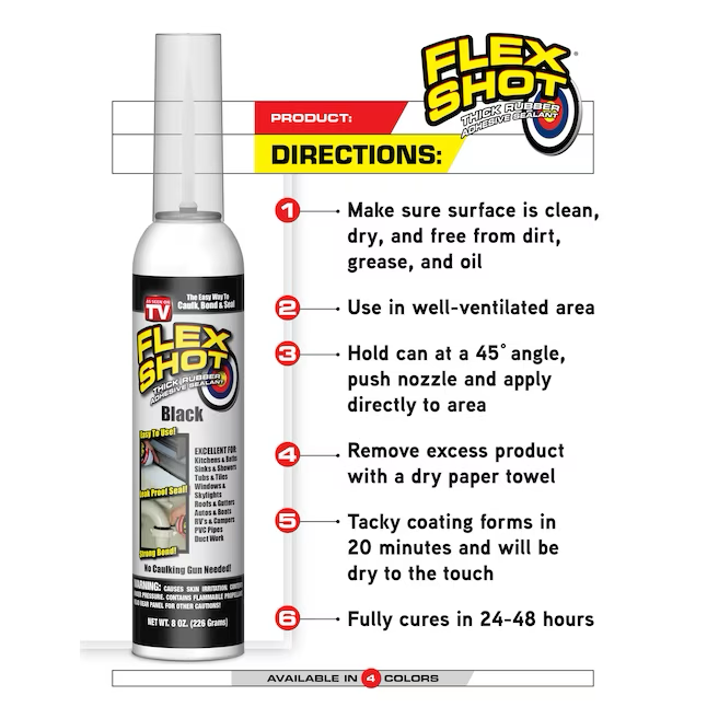 Flex Shot Half-pint Clear Advanced Sealant Caulk