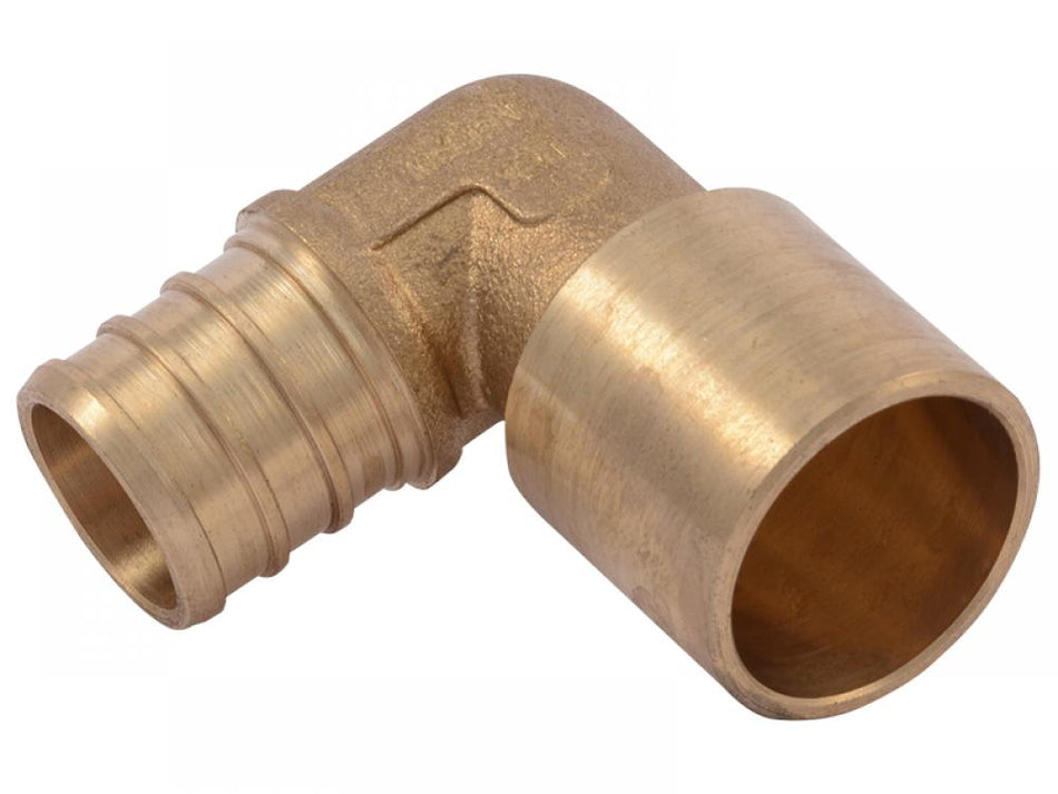 SharkBite 3/4 in. x 3/4 in. Brass Crimp Male Sweat Elbow Adapter