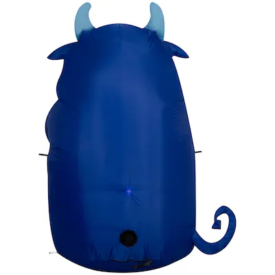 Monstruo inflable de caramelo azul con luces LED de 4,5 pies de Haunted Living