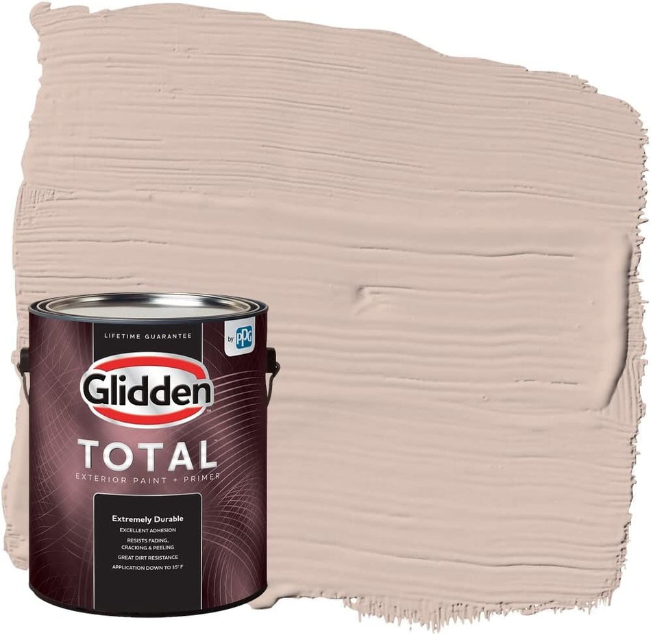 Pintura e imprimador para exteriores Glidden Total semibrillante, arroz salvaje