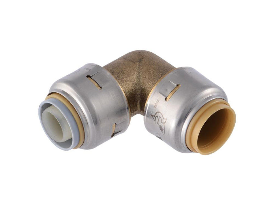 SharkBite Max 1/2 in. PB x 1/2 in. CTS Brass Push Polybutylene 90-Degree Elbow