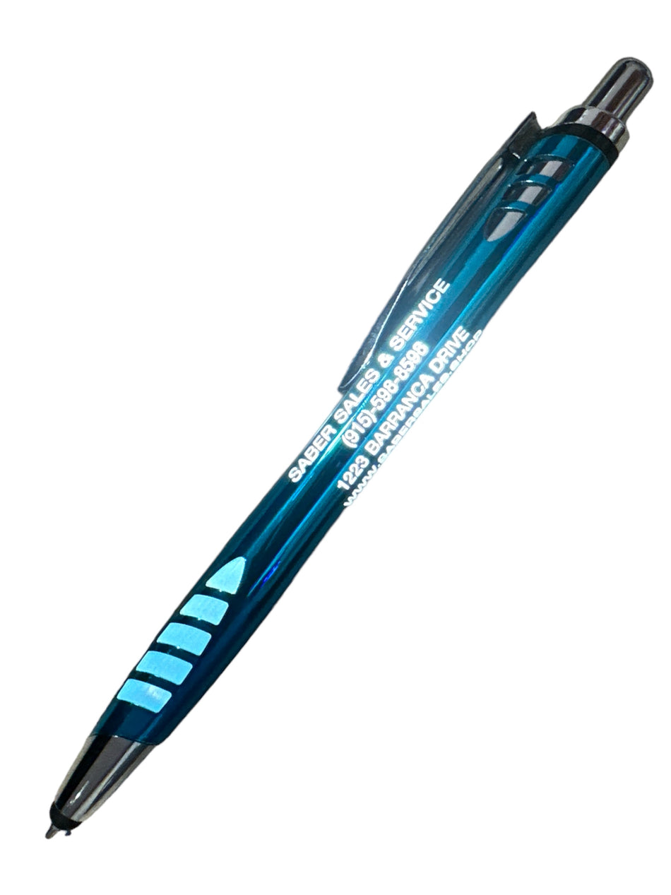 Sabre Sales Bolígrafo de tinta negra con luz azul