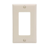 Eaton 1-Gang Standard Size Light Almond Plastic Indoor Decorator Wall Plate