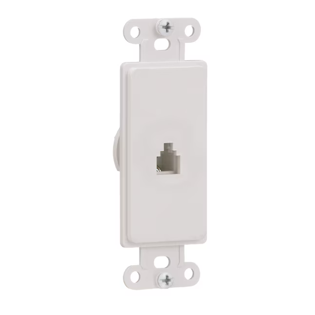 Eaton 1-Gang Specialty Size White Thermoplastic Indoor Decorator Wall Plate