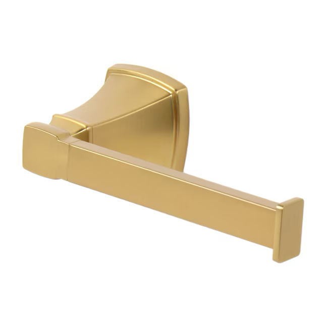 Juego de accesorios decorativos para baño de 3 piezas en dorado Chesler de Allen + Roth con barra para toallas, soporte para papel higiénico y aro para toallas