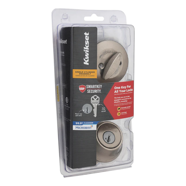 Kwikset Series 660 Satin Nickel Single Cylinder Deadbolt with SmartKey