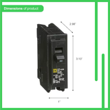 Disyuntor de disparo estándar Square D Homeline de 30 amperios y 1 polo