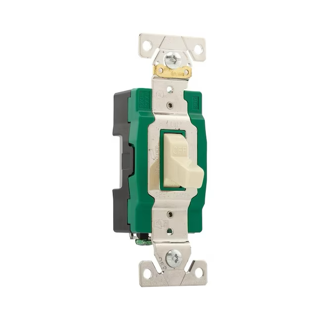 Eaton 20-Amp 3-Way Toggle Light Switch, Light Almond