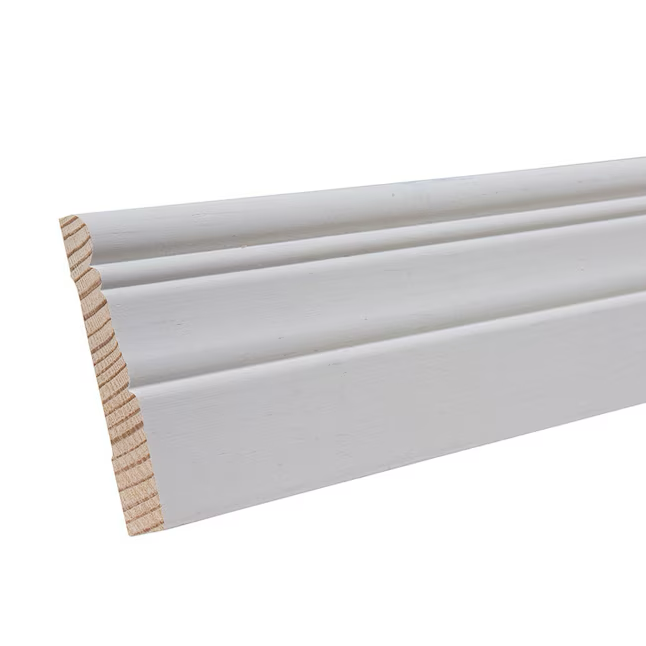 RELIABILT 9/16-in x 3-1/4-in x 8-ft Contemporary Primed Pine 3200 Baseboard Moulding