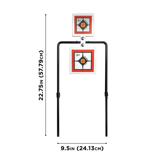 EZ Aim Caldwell Rimfire and Pistol Steel Spinner Target Stand, 4-in and 5-in AR500 Targets, Shooting Range Practice, EZ Aim Targets