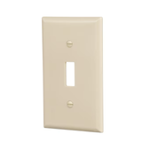 Eaton 1-Gang Standard Size Ivory Plastic Indoor Toggle Wall Plate