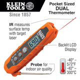 Termómetro infrarrojo Klein Tools Termómetro digital con pantalla LCD Termómetro infrarrojo