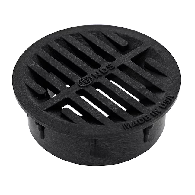 NDS 4 in. Round Drainage Grates for Pipes and Fittings 1-1/2-in L x 4-1/2-in W x 3-in or 4-in dia Grate (Black)