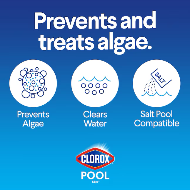 Clorox Pool&Spa 128 oz Algaecide + Clarifier Pool Algae Prevention