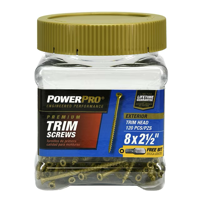 Power Pro #8 x 2-1/2-in Epoxy Exterior Trim Screws (120-Per Box)