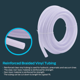 EZ-FLO 3/4-in ID x 10-ft Reinforced PVC Clear Reinforced Braided Vinyl Tubing