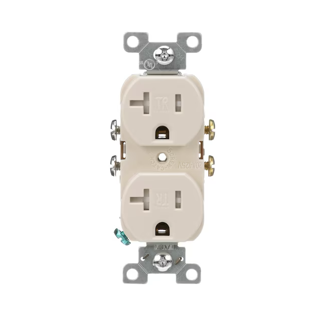 Eaton Arrow Hart 20-Amp 125-volt Tamper Resistant Residential/Commercial Duplex Outlet, Light Almond