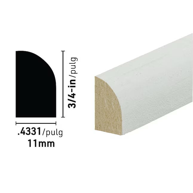 RELIABILT 13/32-in x 3/4-in x 12-ft Painted Mdf Shoe Moulding